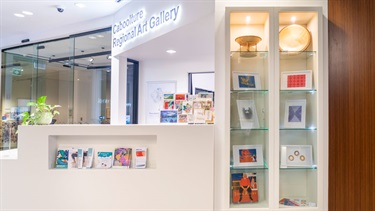 Display cabinet at the Caboolture Regional Art Gallery