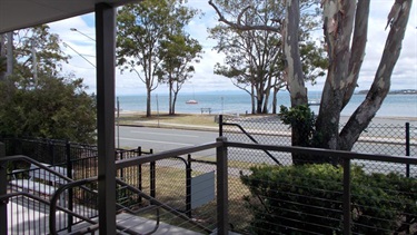 Bongaree caravan park view from camp kitchen