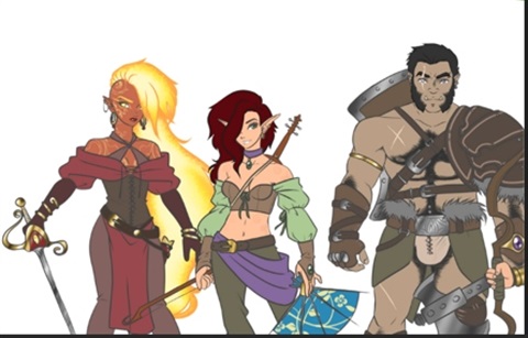 Image of characters from the Dungeons and Dragons game