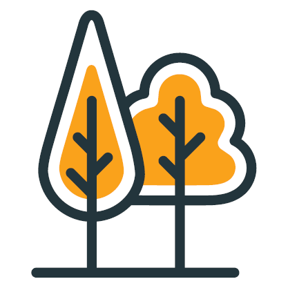 Parks icon for budget - two trees