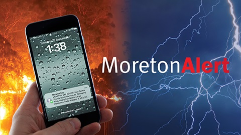 MoretonAlert SMS on iPhone 