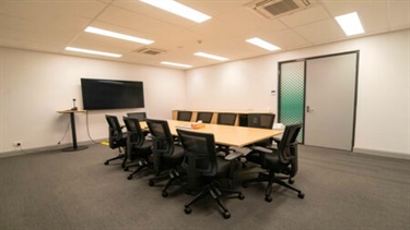 Boardroom - boardroom style room with a video conferencing system