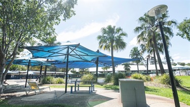 Shaded barbecue and picnic facilities