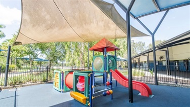 Shaded and fully enclosed playground