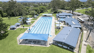 Aerial view of Caboolture Swimming Pool and Fitness Centre