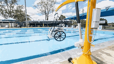 50-metre heated swimming pool hoist