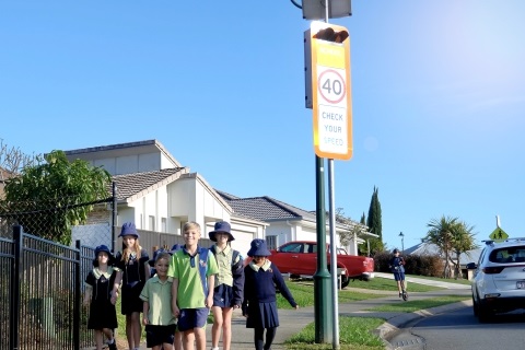 Active School Travel Students walking to school