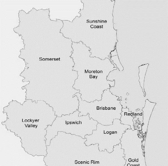 Map of Moreton Local Government Area