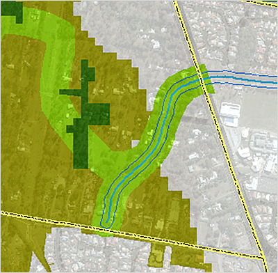 Environmental offsets map example