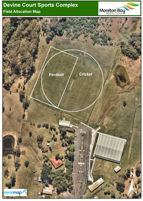 Field allocation map showing football and cricket fields