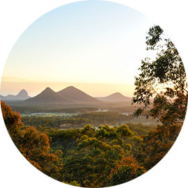 Photo of glasshouse mountains