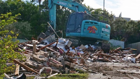 A house that has been demolished