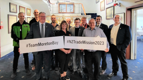 Mayor Peter Flannery and with the City of Moreton Bay team and New Zealand industry representatives