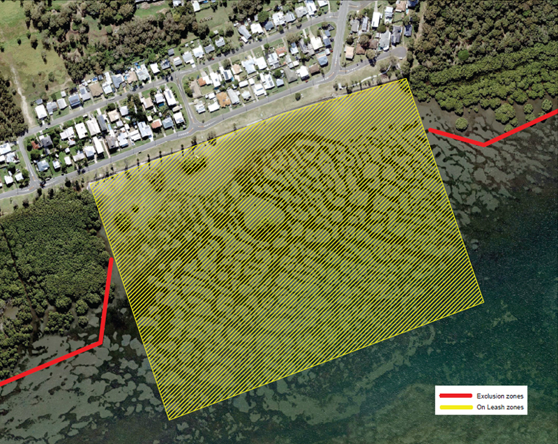 Map of on-leash dog area Clontarf