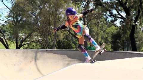 Girl Skateboarding