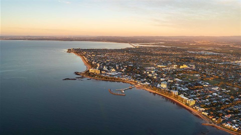 Aerial view of Redcliffe Peninsula 