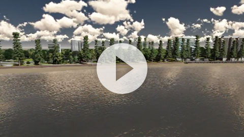 Flyer animation of the Queens Beach North seawall