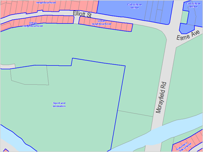 Recreation and open zone map example